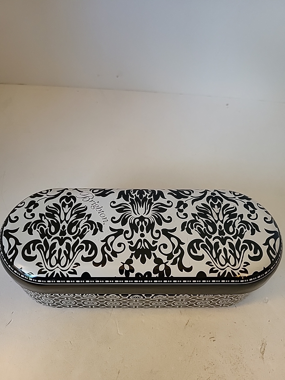 Brighton  Black & White Floral Damask Eyeglass/Sunglass Case